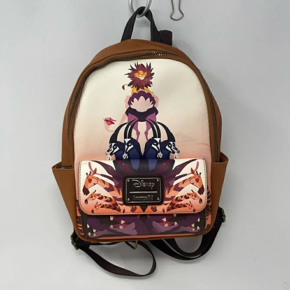 Disney LoungeFly Unisex The Lion King Pride Rock Backpack NWT